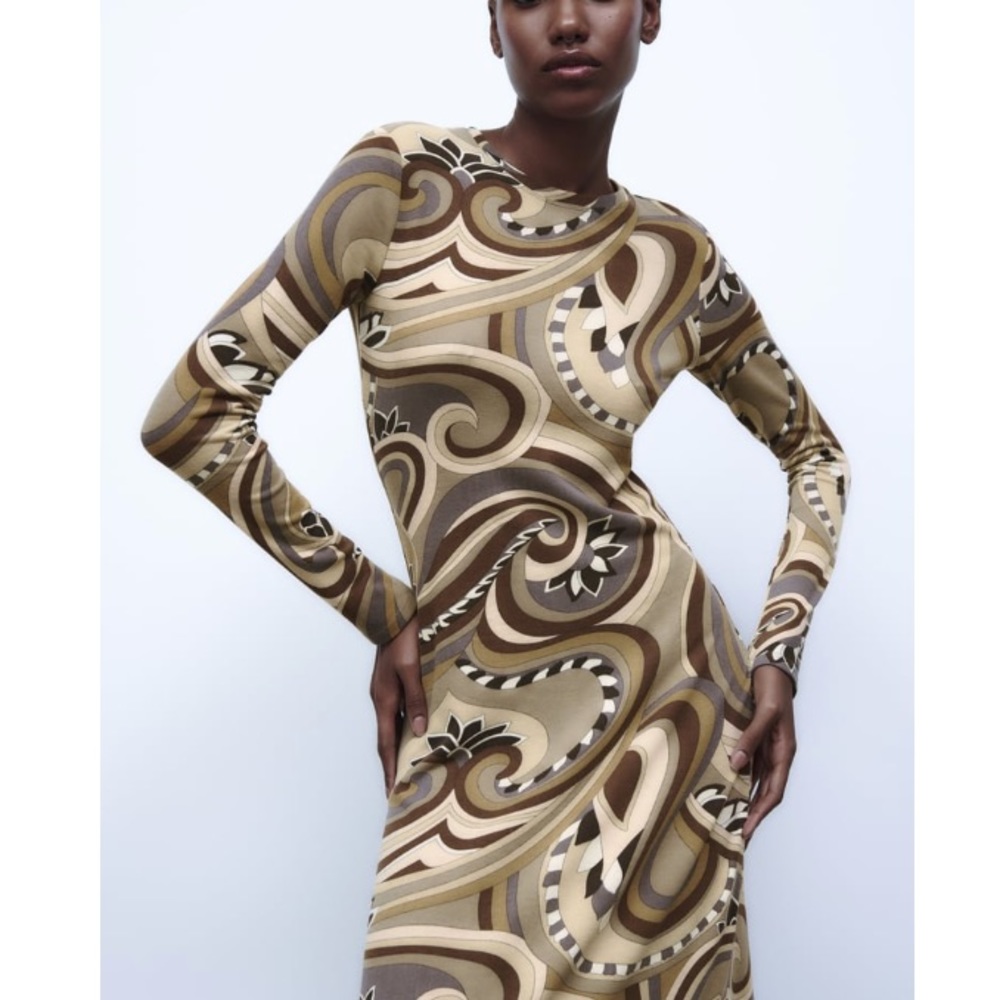 Zara Woman Printed Dress - Picture 2 of 7